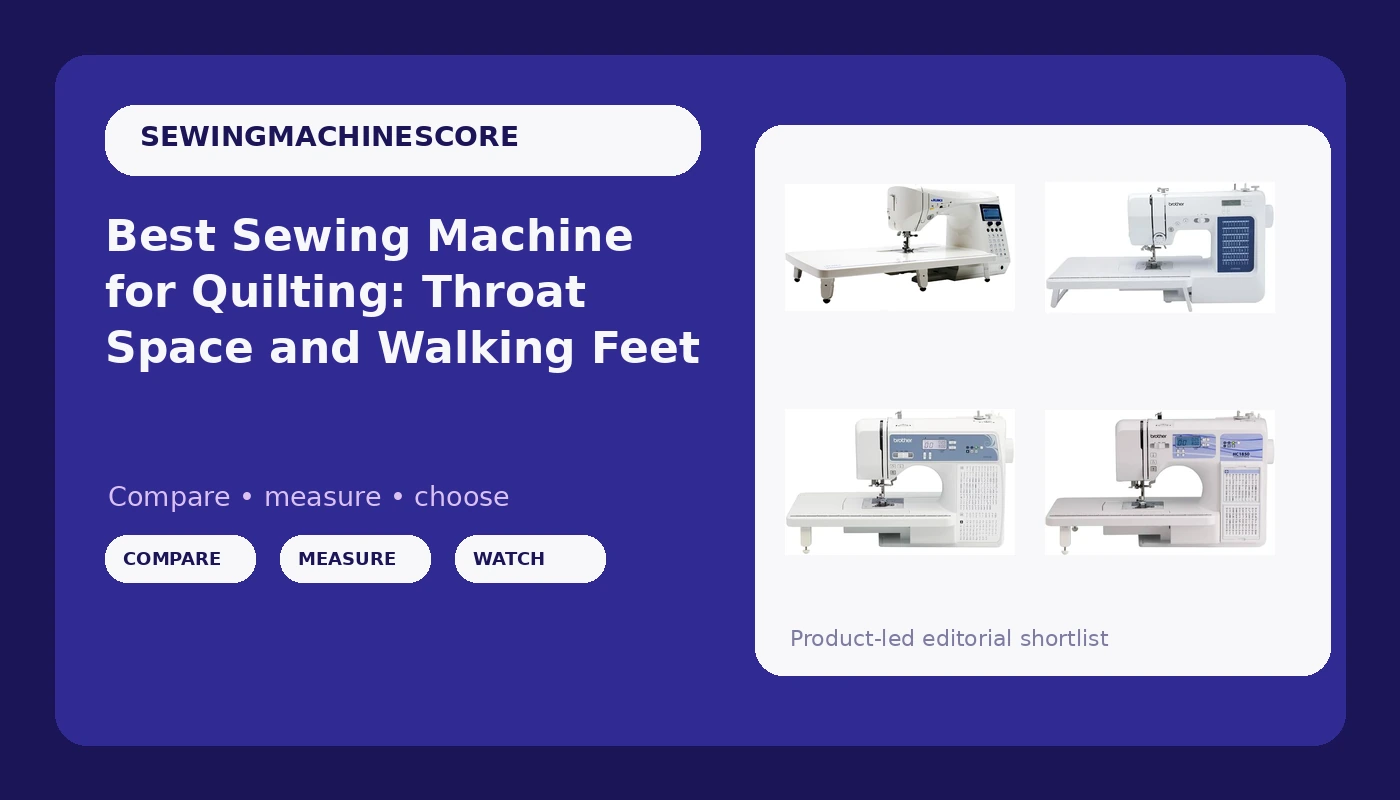 Best Sewing Machine for Quilting: Throat Space and Walking Feet - SewingMachineScore review with measurements and honest opinion